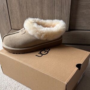 UGG Beige Sheepskin Lined Slippers